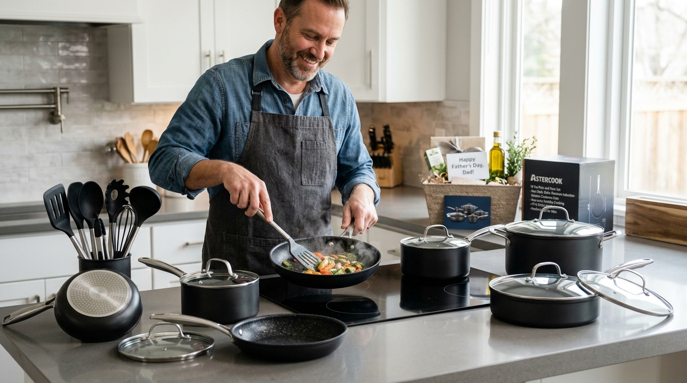 Astercook 19 Pcs Pots and Pans Set: A Look at Titanium-Infused Induction Cookware